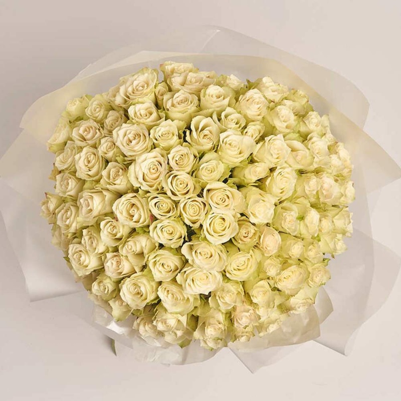 Букет из 101 белой розы Атена